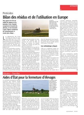 Aides d’Étatpour la fermeture d’élevages Aides d’Étatpour la fermeture d’élevages