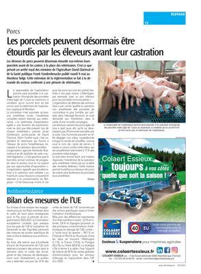 Les porcelets peuvent désormais être étourdis par les éleveursavant leur castration Les porcelets peuvent désormais être étourdis par les éleveursavant leur castration