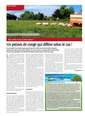 Un préavis de congé qui diffère selon le cas! Un préavis de congé qui diffère selon le cas!