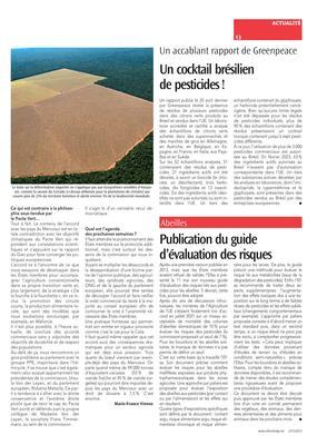 Un cocktail brésilien de pesticides! Un cocktail brésilien de pesticides!