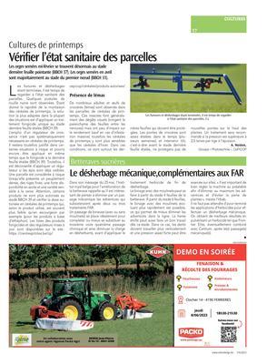 Vérifier l’état sanitaire des parcelles Vérifier l’état sanitaire des parcelles