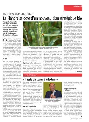 La Flandre se dote d’un nouveau plan stratégique bio La Flandre se dote d’un nouveau plan stratégique bio