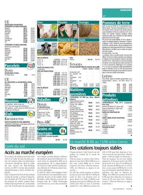 Des cotations toujours stables Des cotations toujours stables