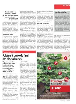 Paiement du solde finaldes aides directes Paiement du solde finaldes aides directes