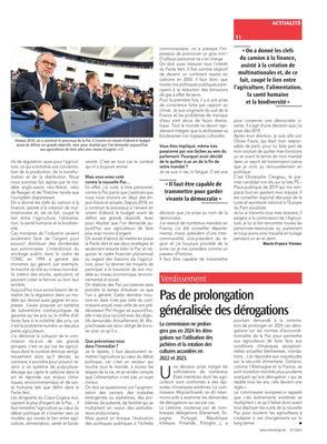 «Il faut remettre l’agricultureau cœur du débat politique!» «Il faut remettre l’agricultureau cœur du débat politique!»