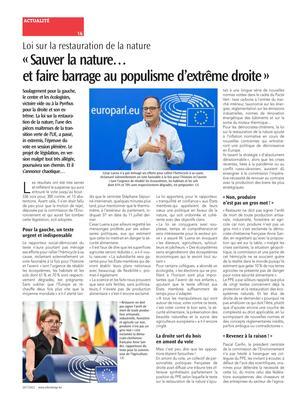«Sauver la nature…et faire barrage au populisme d’extrême droite» «Sauver la nature…et faire barrage au populisme d’extrême droite»