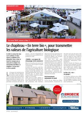 Le chapiteau «En terre bio», pour transmettre les valeurs de l’agriculture biologique Le chapiteau «En terre bio», pour transmettre les valeurs de l’agriculture biologique