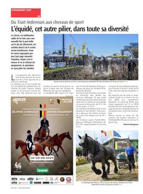 L’équidé, cet autre pilier, dans toute sa diversité L’équidé, cet autre pilier, dans toute sa diversité