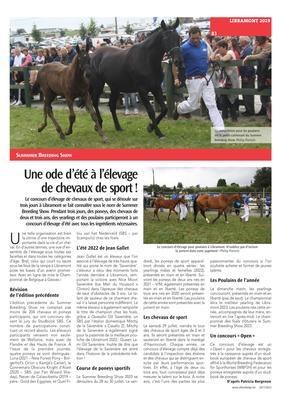 Une ode d’été à l’élevagede chevaux de sport! Une ode d’été à l’élevagede chevaux de sport!