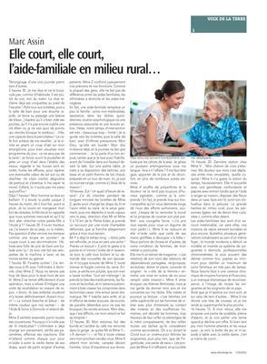 Elle court, elle court,l’aide-familiale en milieu rural… Elle court, elle court,l’aide-familiale en milieu rural…