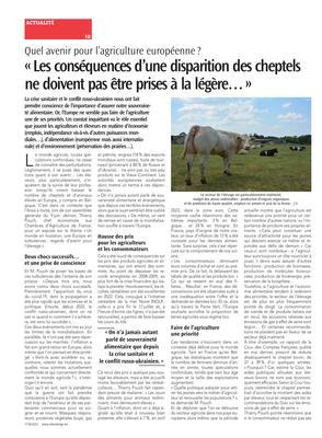 «Les conséquences d’une disparition des cheptels ne doivent pas être prises à la légère…» «Les conséquences d’une disparition des cheptels ne doivent pas être prises à la légère…»