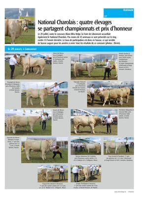National Charolais: quatre élevagesse partagent championnats et prix d’honneur National Charolais: quatre élevagesse partagent championnats et prix d’honneur