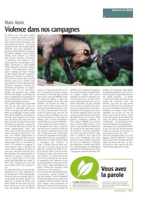Violence dans nos campagnes Violence dans nos campagnes