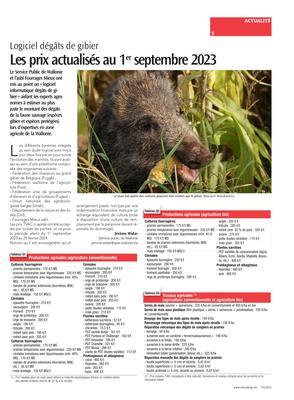 Les prix actualisés au 1er septembre 2023 Les prix actualisés au 1er septembre 2023