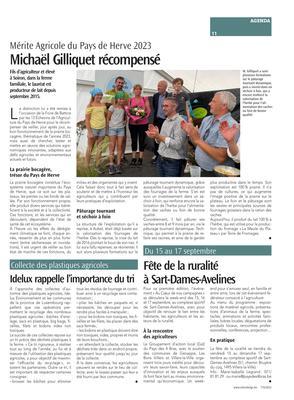 Michaël Gilliquet récompensé Michaël Gilliquet récompensé