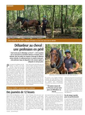 Débardeur au cheval:une profession en péril Débardeur au cheval:une profession en péril