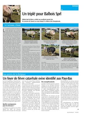 Un triplé pour Balbois Sprl Un triplé pour Balbois Sprl