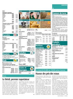Hausse des prix des veaux Hausse des prix des veaux