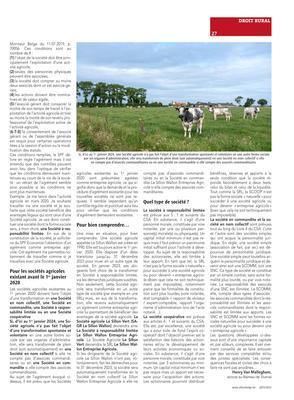 Qu’adviendra-t-il des sociétés agricoles? Qu’adviendra-t-il des sociétés agricoles?