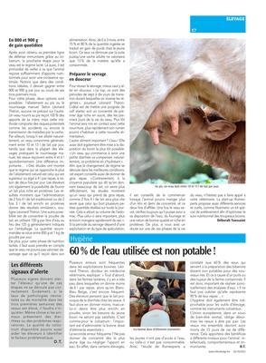 60% de l’eau utilisée est non potable! 60% de l’eau utilisée est non potable!