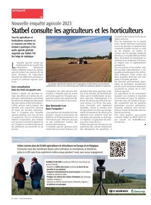 Statbel consulte les agriculteurs et les horticulteurs Statbel consulte les agriculteurs et les horticulteurs