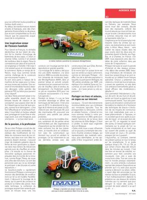 Comment devient-on «orfèvre» de la miniature agricole? Comment devient-on «orfèvre» de la miniature agricole?