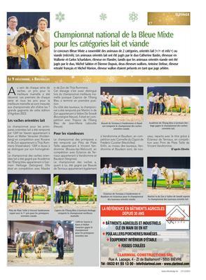 Championnat national de la Bleue Mixtepour les catégories lait et viande Championnat national de la Bleue Mixtepour les catégories lait et viande