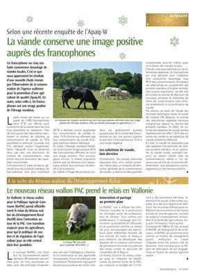 La viande conserve une image positive auprès des francophones La viande conserve une image positive auprès des francophones