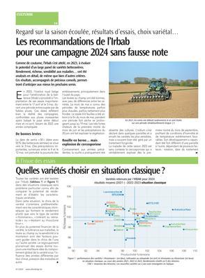 Quelles variétés choisir en situation classique? Quelles variétés choisir en situation classique?