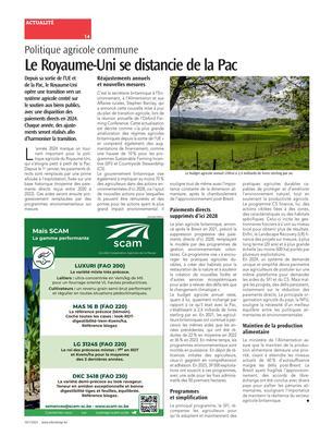 Le Royaume-Uni se distancie de la Pac Le Royaume-Uni se distancie de la Pac
