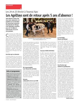 Les AgriDays sont de retour après 5 ans d’absence! Les AgriDays sont de retour après 5 ans d’absence!