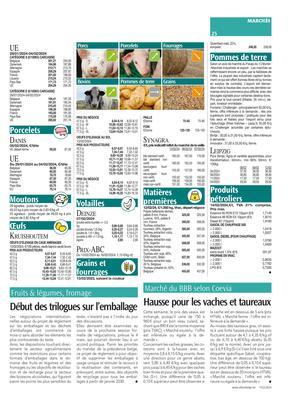 Hausse pour les vaches et taureaux Hausse pour les vaches et taureaux