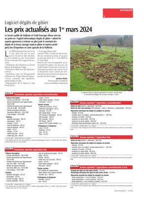 Les prix actualisés au 1er mars 2024 Les prix actualisés au 1er mars 2024