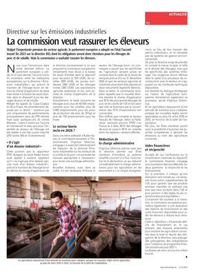 La commission veut rassurer les éleveurs La commission veut rassurer les éleveurs