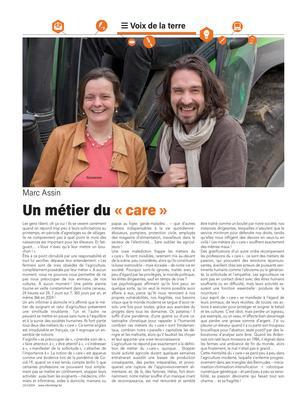 Un métier du «care»