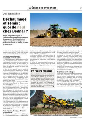 Déchaumageet semis: quoi de neuf chez Bednar? Déchaumageet semis: quoi de neuf chez Bednar?