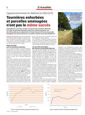 Tournières enherbéeset parcelles aménagéesn’ont pas le même succès Tournières enherbéeset parcelles aménagéesn’ont pas le même succès