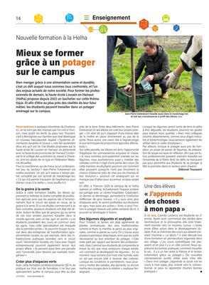 Mieux se formergrâce à un potagersur le campus Mieux se formergrâce à un potagersur le campus
