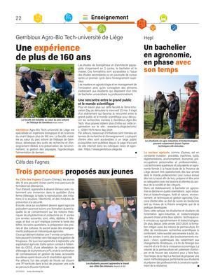 Un bachelier en agronomie, en phase avec son temps Un bachelier en agronomie, en phase avec son temps