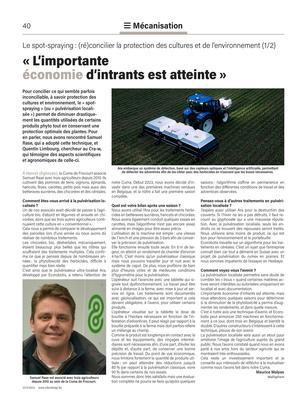 «L’importante économie d’intrants est atteinte» «L’importante économie d’intrants est atteinte»