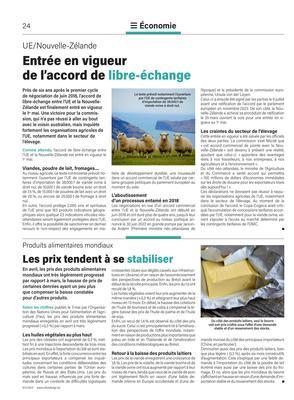 Entrée en vigueurde l’accord de libre-échange Entrée en vigueurde l’accord de libre-échange