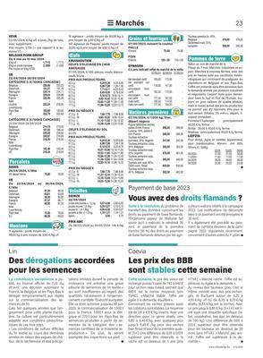 Des dérogations accordées pour les semences Des dérogations accordées pour les semences