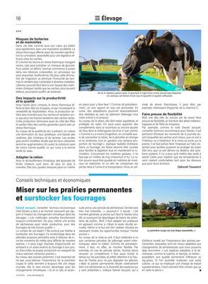 Miser sur les prairies permanentes et surstocker les fourrages Miser sur les prairies permanentes et surstocker les fourrages
