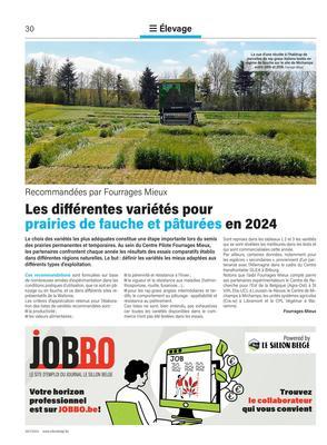 Les différentes variétés pourprairies de fauche et pâturées en 2024 Les différentes variétés pourprairies de fauche et pâturées en 2024