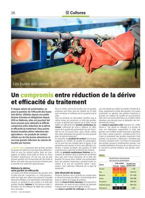 Un compromis entre réduction de la dérive et efficacité du traitement Un compromis entre réduction de la dérive et efficacité du traitement