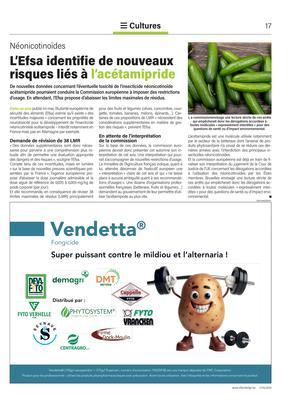 L’Efsa identifie de nouveaux risques liés à l’acétamipride L’Efsa identifie de nouveaux risques liés à l’acétamipride