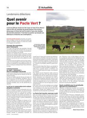 Quel avenirpour le Pacte Vert? Quel avenirpour le Pacte Vert?