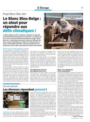 Le Blanc Bleu-Belge: un atout pourrépondre auxdéfis climatiques! Le Blanc Bleu-Belge: un atout pourrépondre auxdéfis climatiques!