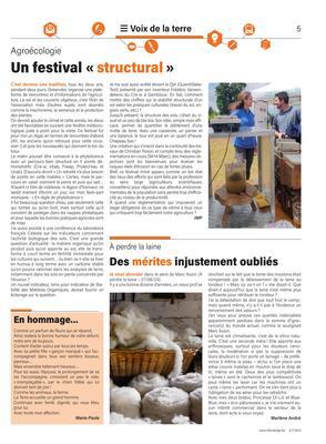 Un festival «structural» Un festival «structural»