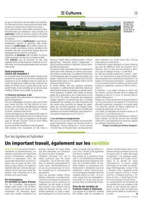 Un important travail, également sur les variétés Un important travail, également sur les variétés